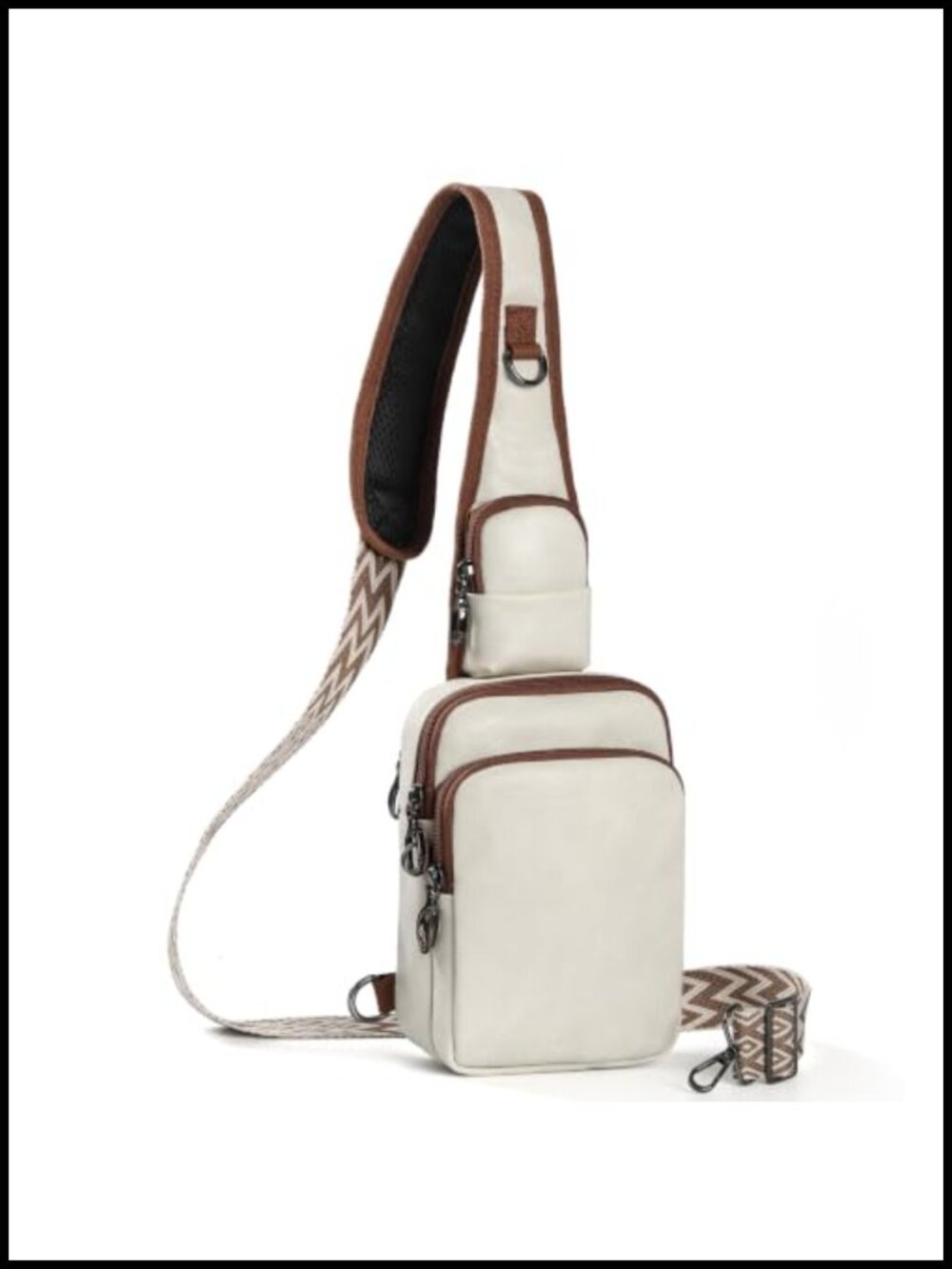 Vegan Leather Crossbody Sling Bag RFID Anti-Theft Zipper Travel Purse